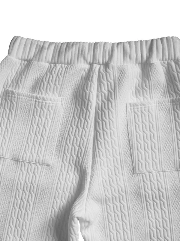 Men's Hip-Hop Jacquard Drawstring Jogger Pants