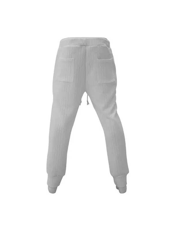 Men's Hip-Hop Jacquard Drawstring Jogger Pants
