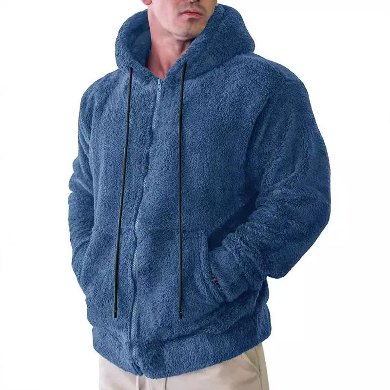 Men's Retro Casual Warm Hooded Jacket　58167191F