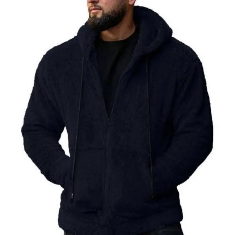 Men's Retro Casual Warm Hooded Jacket　58167191F
