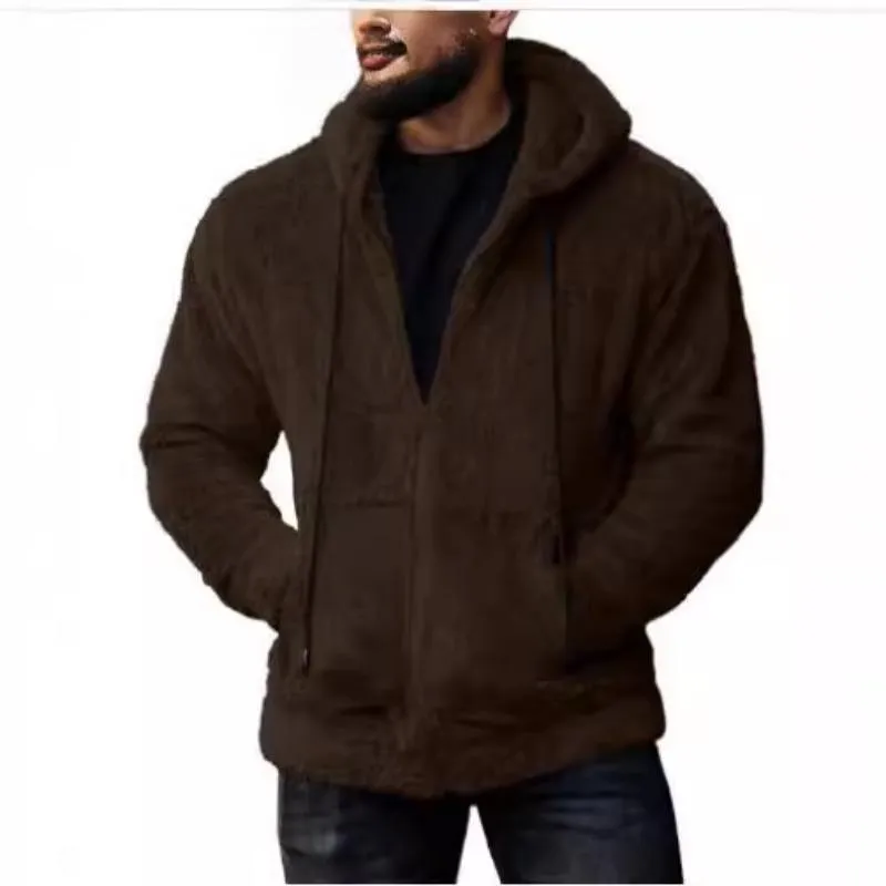 Men's Retro Casual Warm Hooded Jacket　58167191F