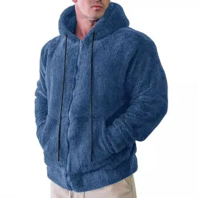 Men's Retro Casual Warm Hooded Jacket　58167191F