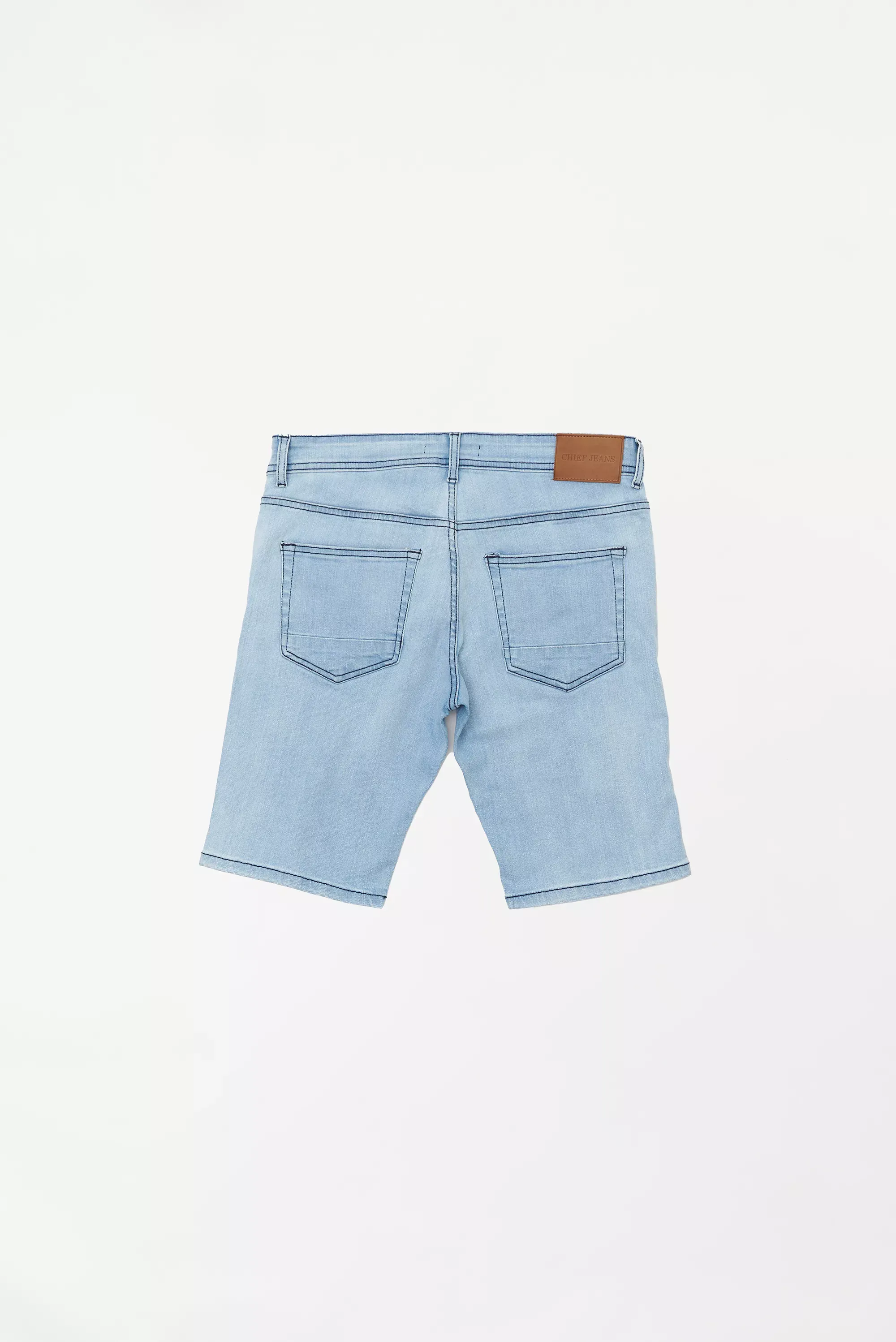 Men's Ripped Denim Shorts Sky Blue