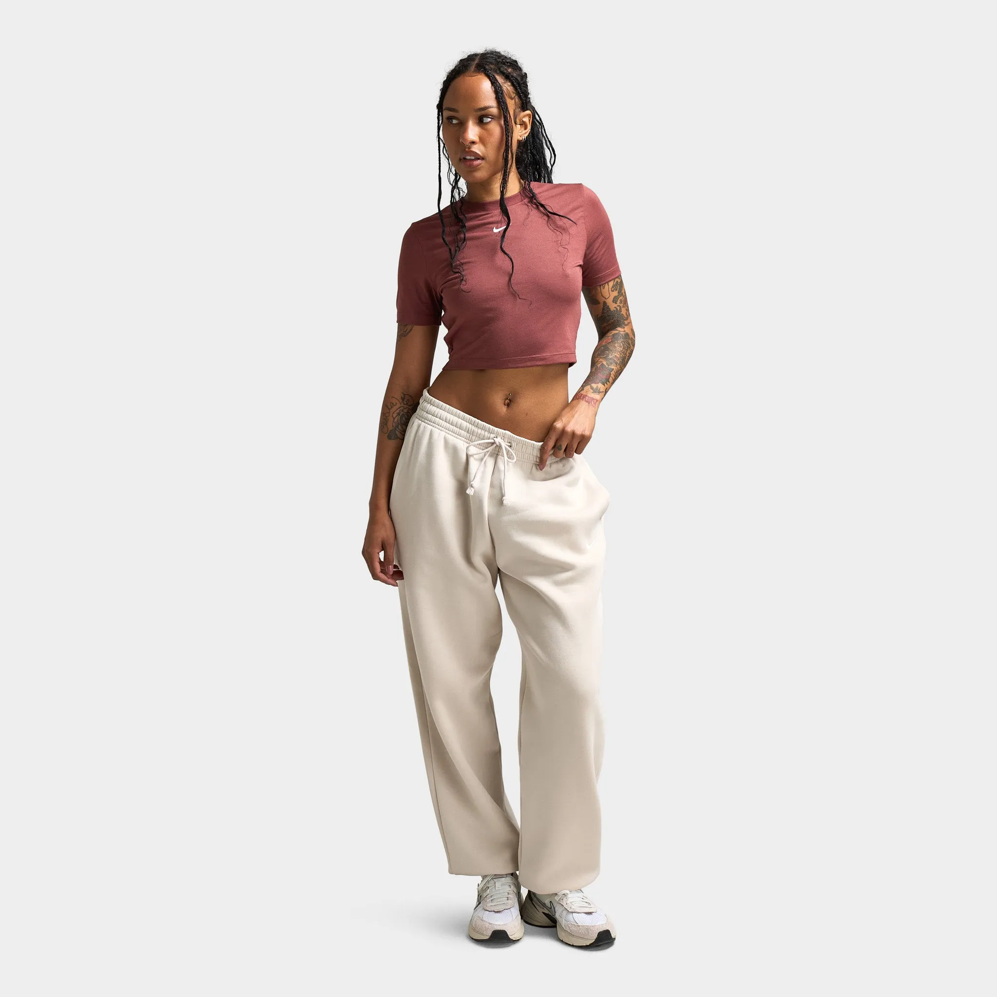 Nike Sportswear Women's Phoenix Fleece Oversized Sweatpants Light Orewood Brown / Sail