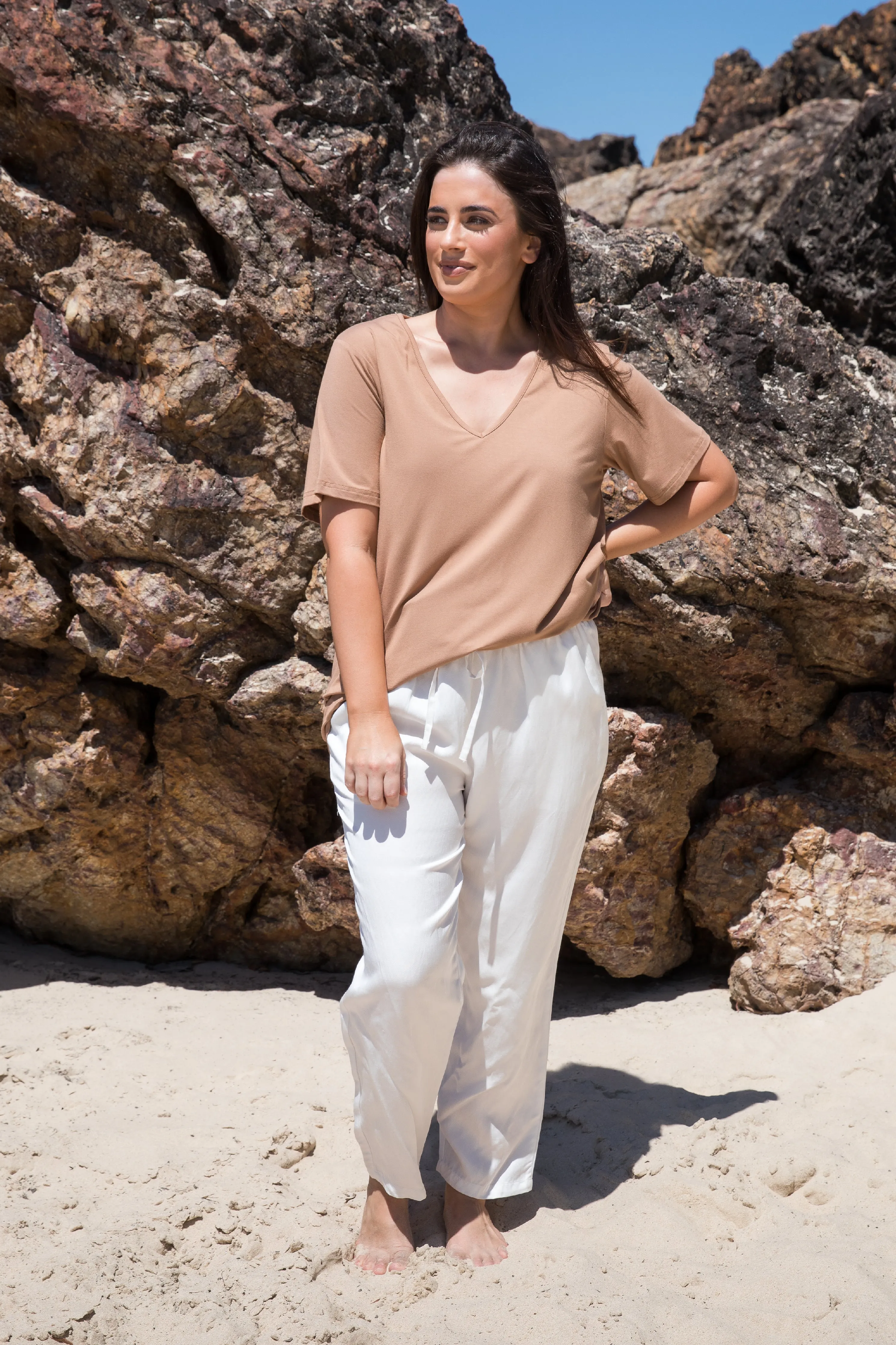 Olivia Pant | White | FINAL SALE