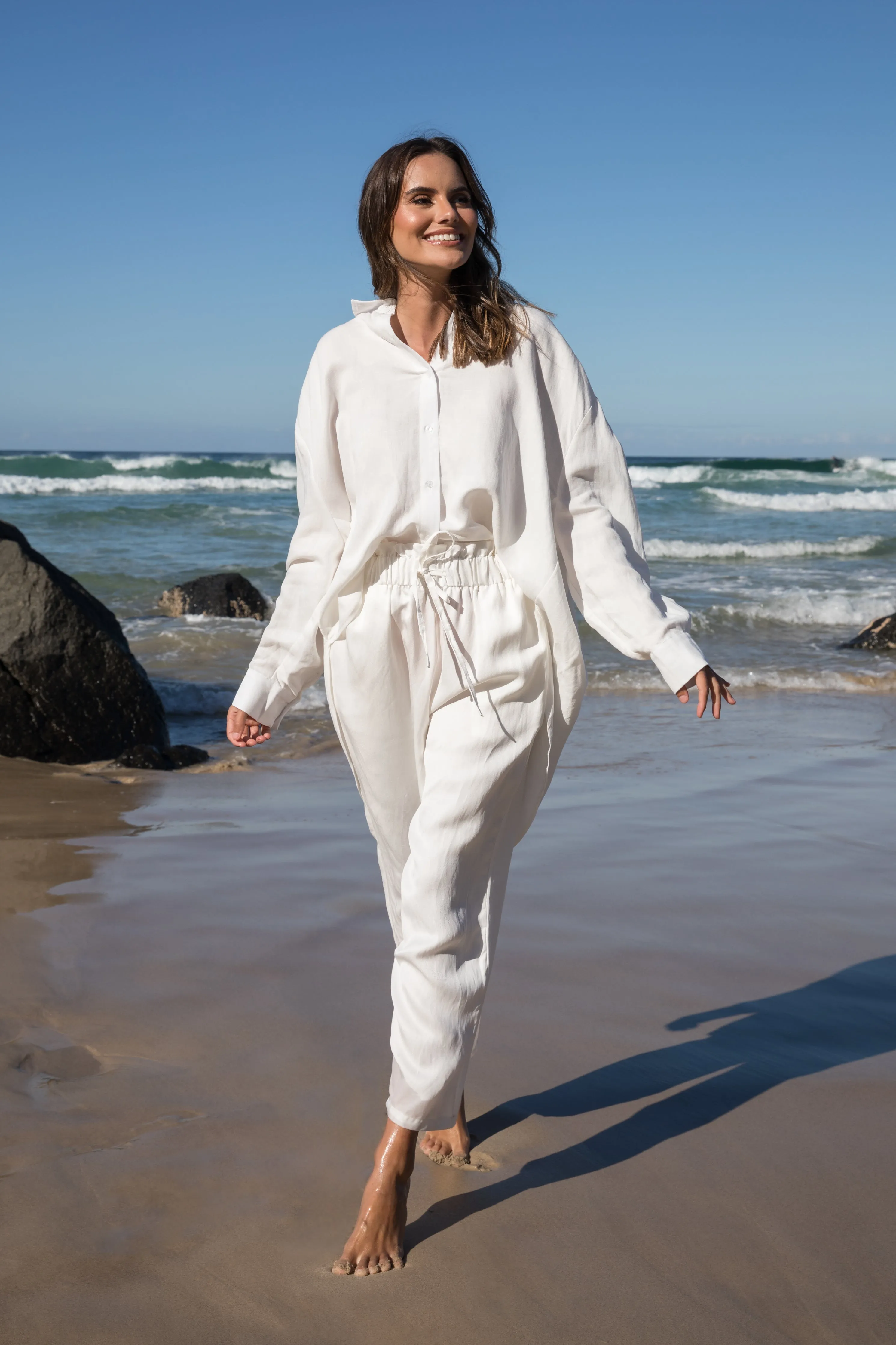 Olivia Pant | White | FINAL SALE