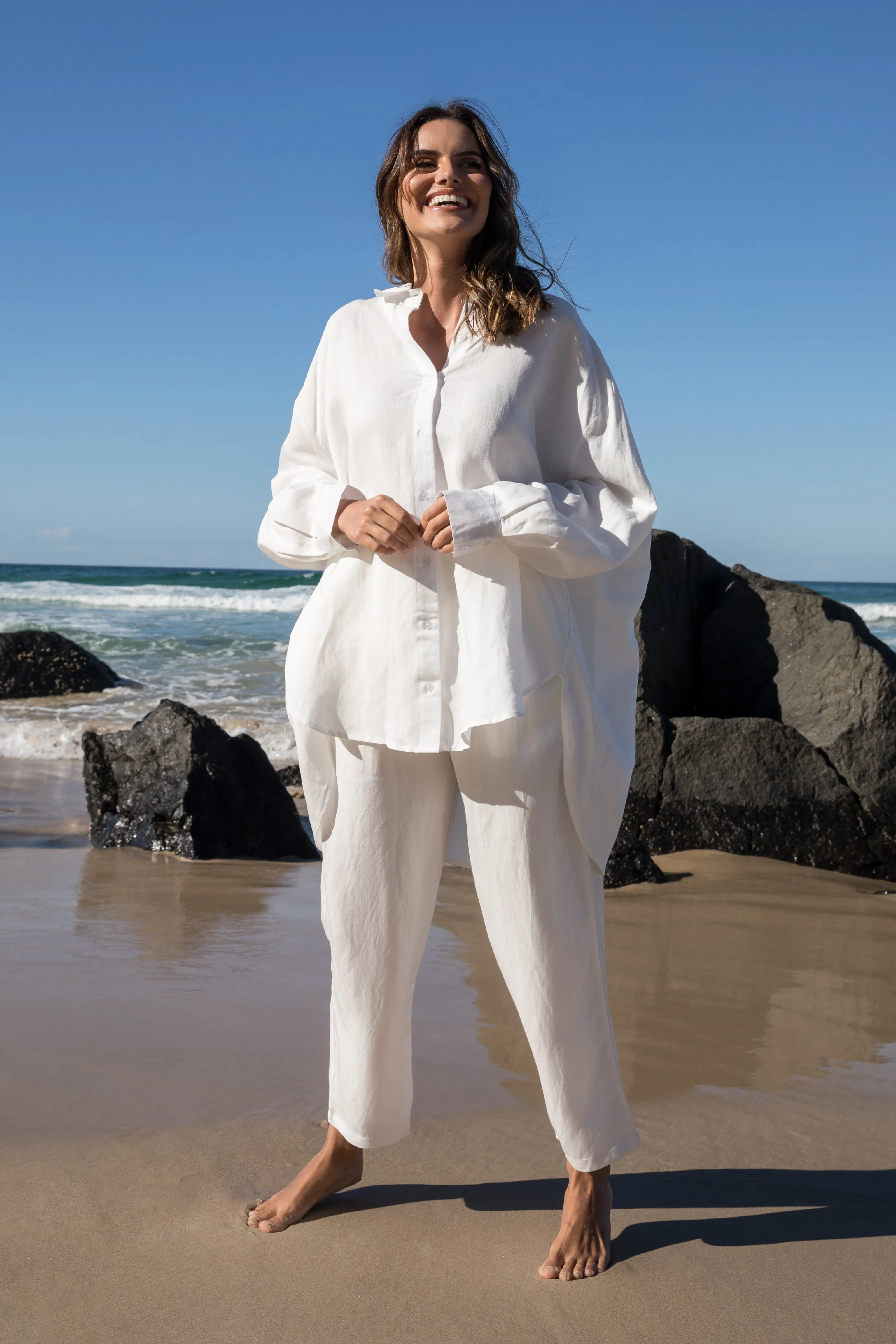 Olivia Pant | White | FINAL SALE