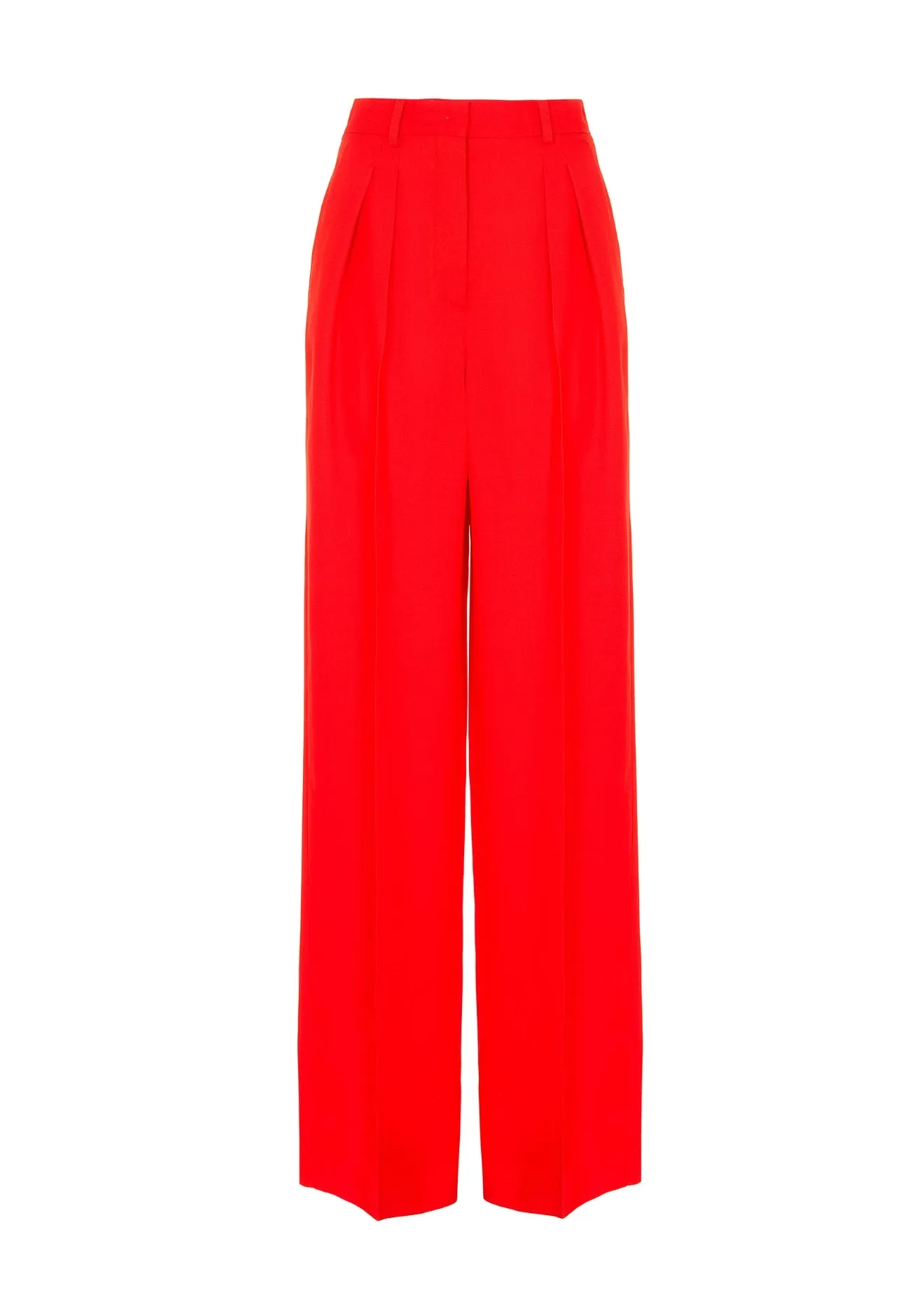 Pleated Pants in Red
