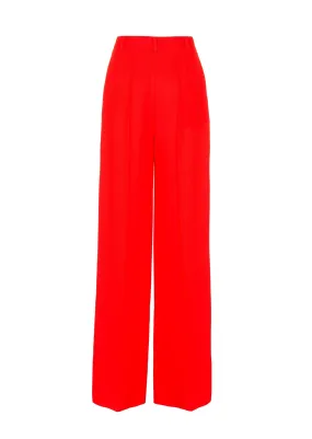 Pleated Pants in Red