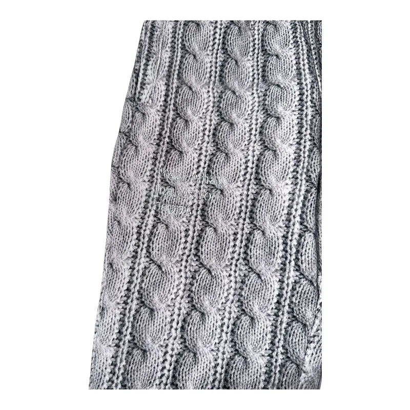 RAINBOW CABLE KNIT PRINT SWEATPANTS