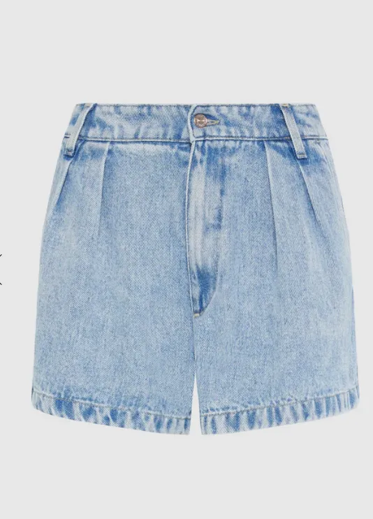 Seven For All Mankind Pleated Denim Shorts