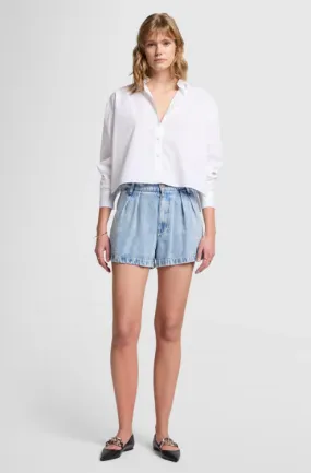 Seven For All Mankind Pleated Denim Shorts