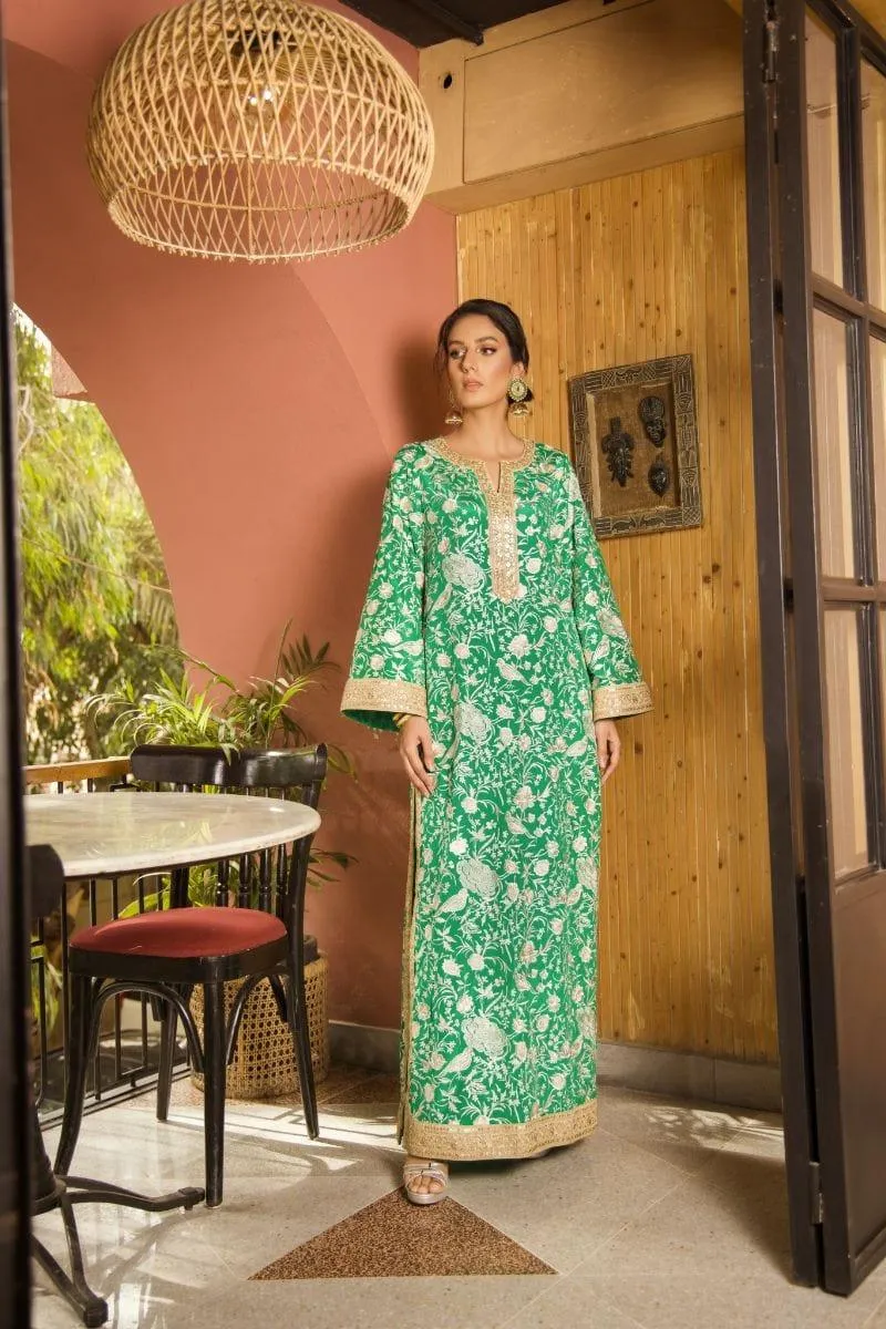 Shehrnaz - SHK-1139 - 2 Piece - Emerald Green - Embroidered