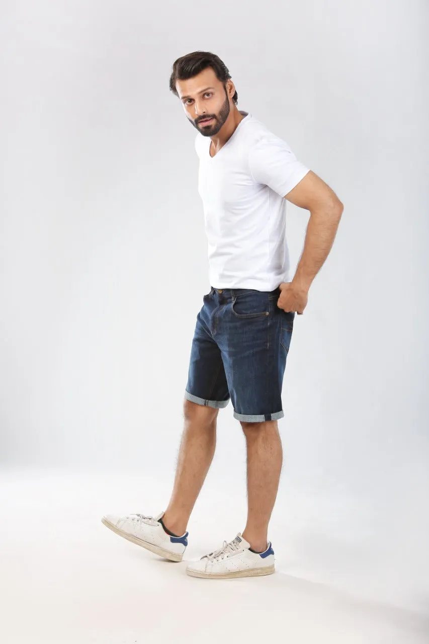 Shezr Dark-Wash Shorts