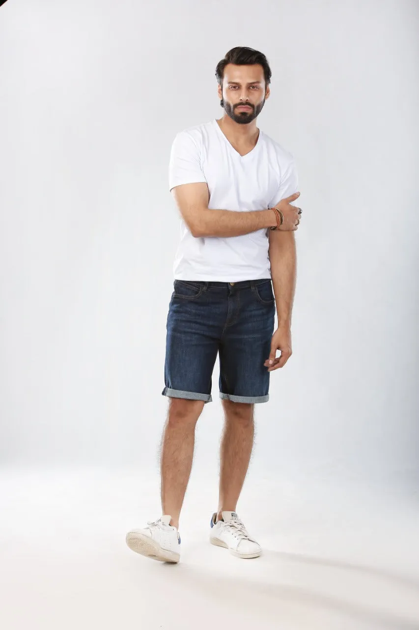 Shezr Dark-Wash Shorts