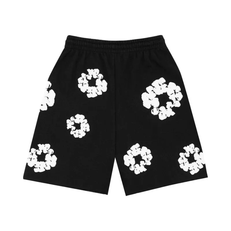 Shorts The Cotton Wreath 'Black'  | Denim Tears