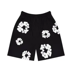 Shorts The Cotton Wreath 'Black'  | Denim Tears