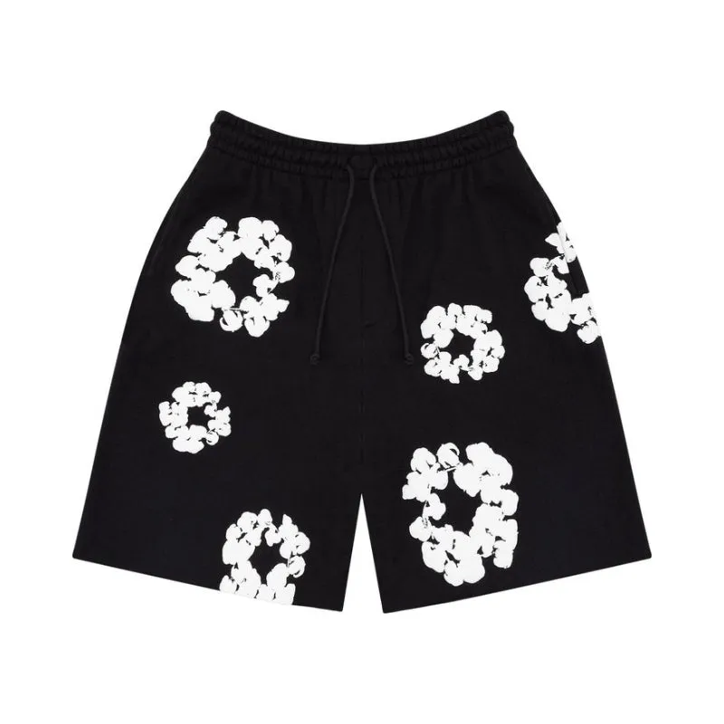 Shorts The Cotton Wreath 'Black'  | Denim Tears