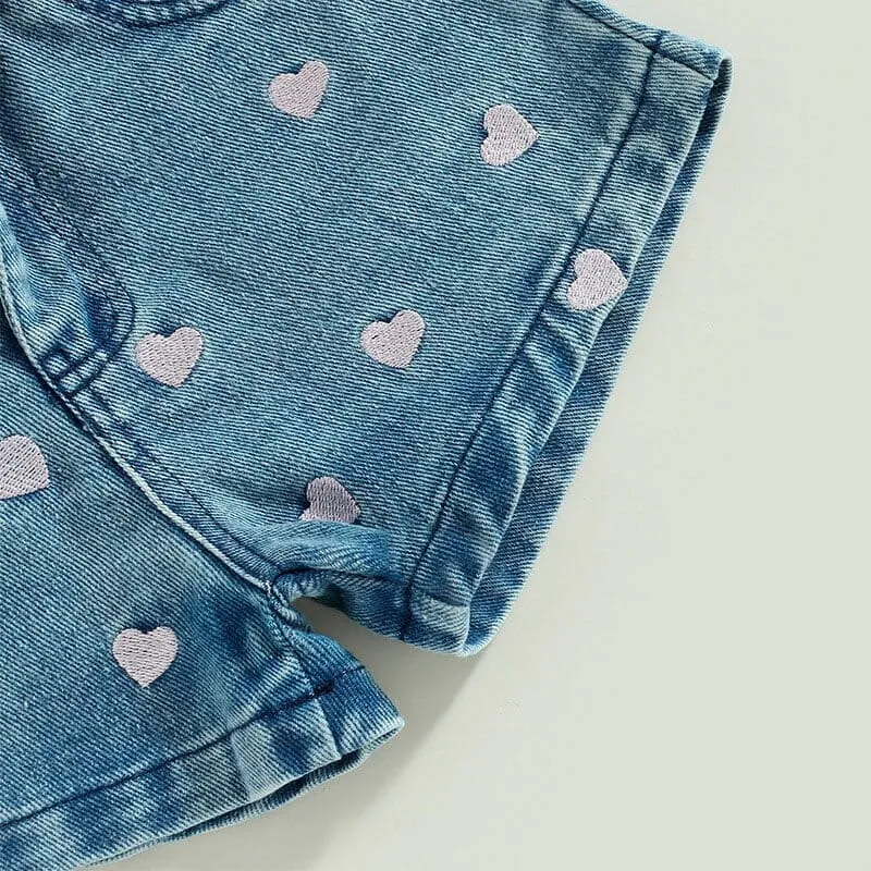 Sleeveless Lace Ribbed Toddler Set
