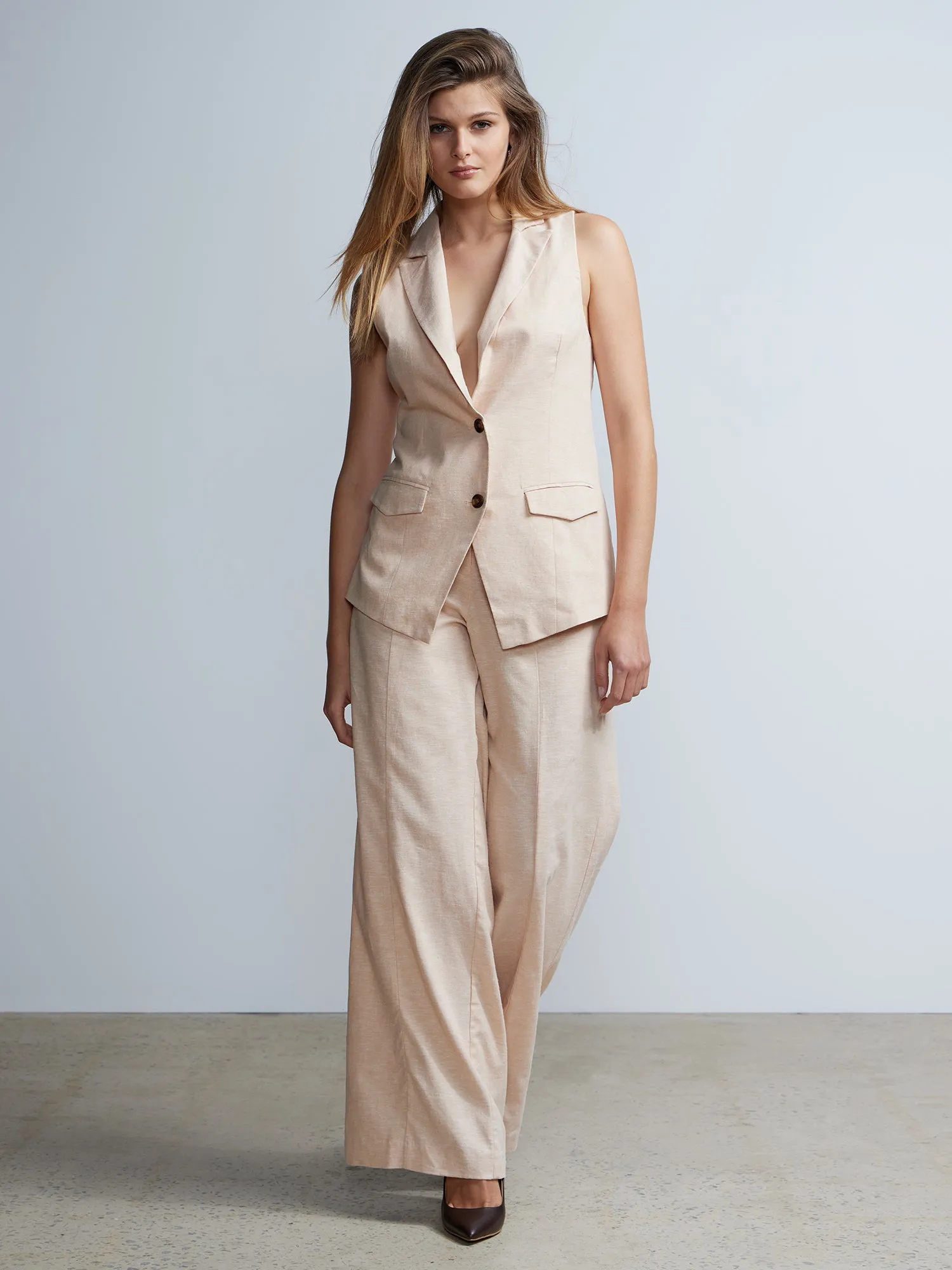 Sleeveless Suit Vest