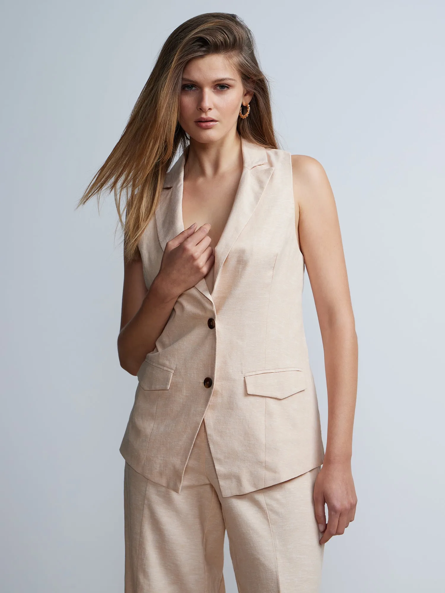 Sleeveless Suit Vest