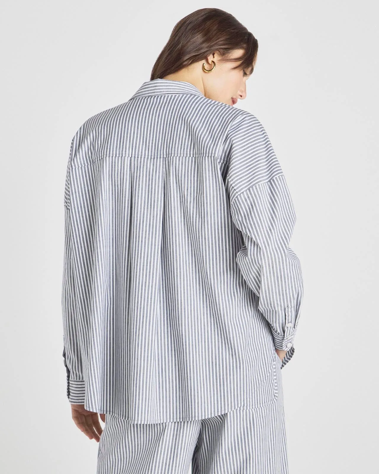 Splendid x @Cellajaneblog Striped Poplin Button Down