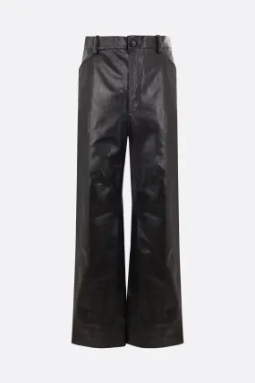 Straight-leg Smooth Leather Trousers