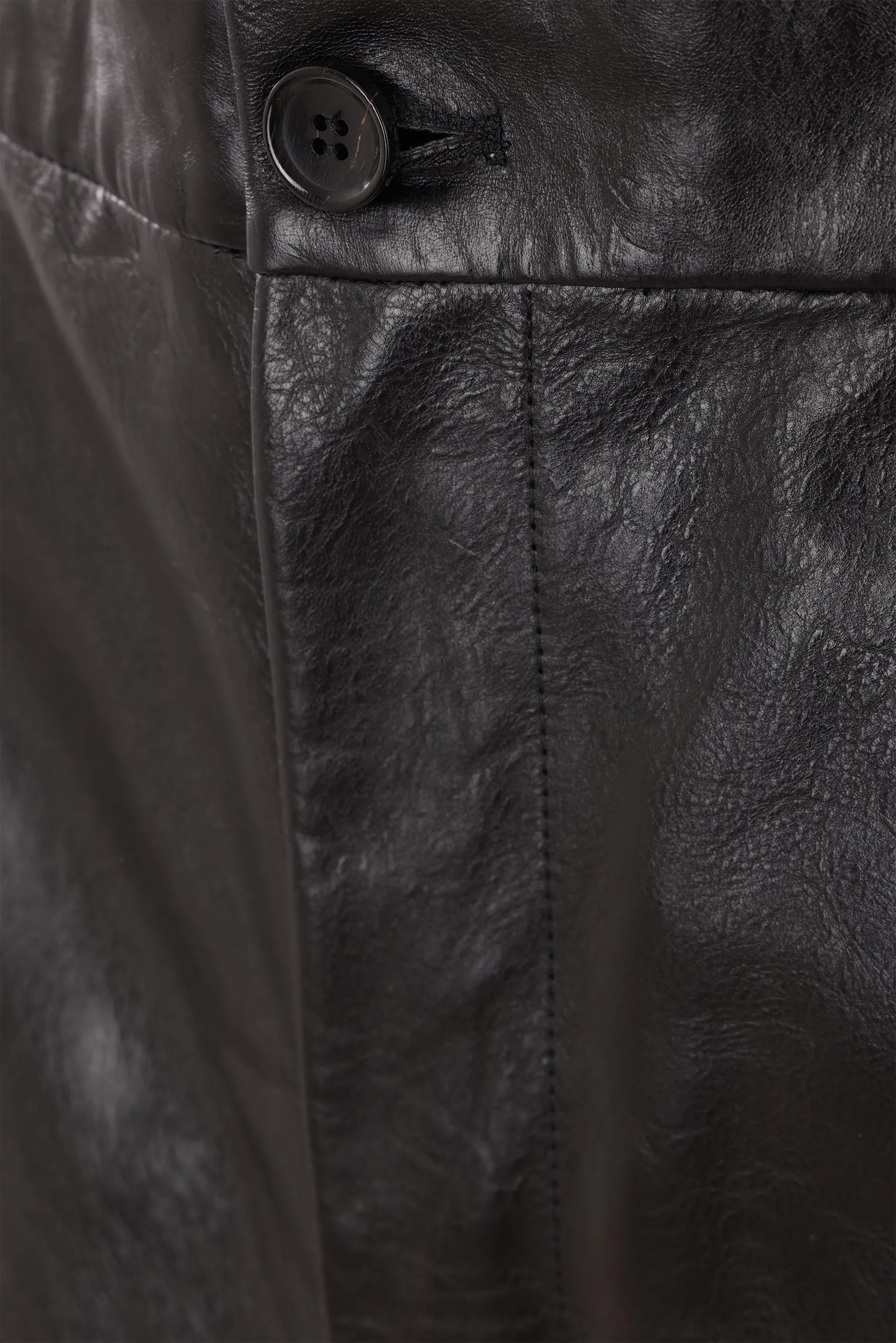 Straight-leg Smooth Leather Trousers