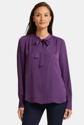 Tie-Neck Blouse Purple | Grape Royale