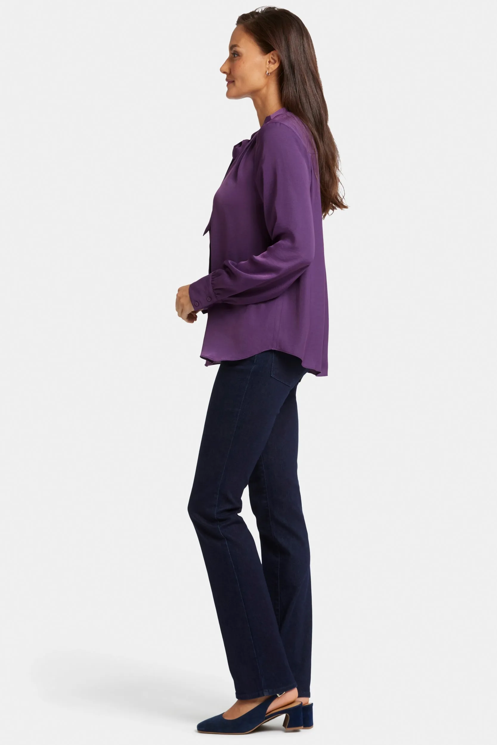 Tie-Neck Blouse Purple | Grape Royale