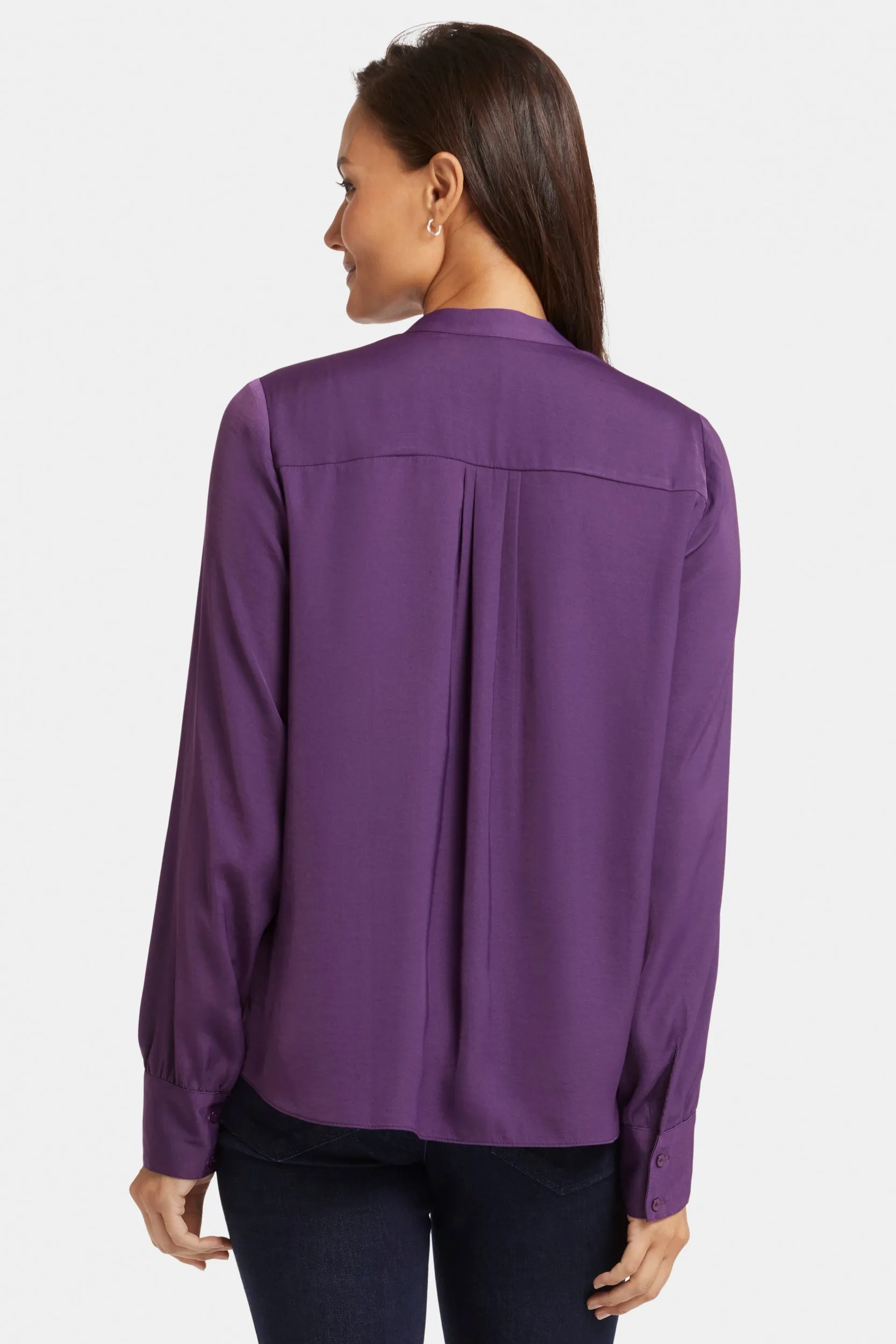 Tie-Neck Blouse Purple | Grape Royale