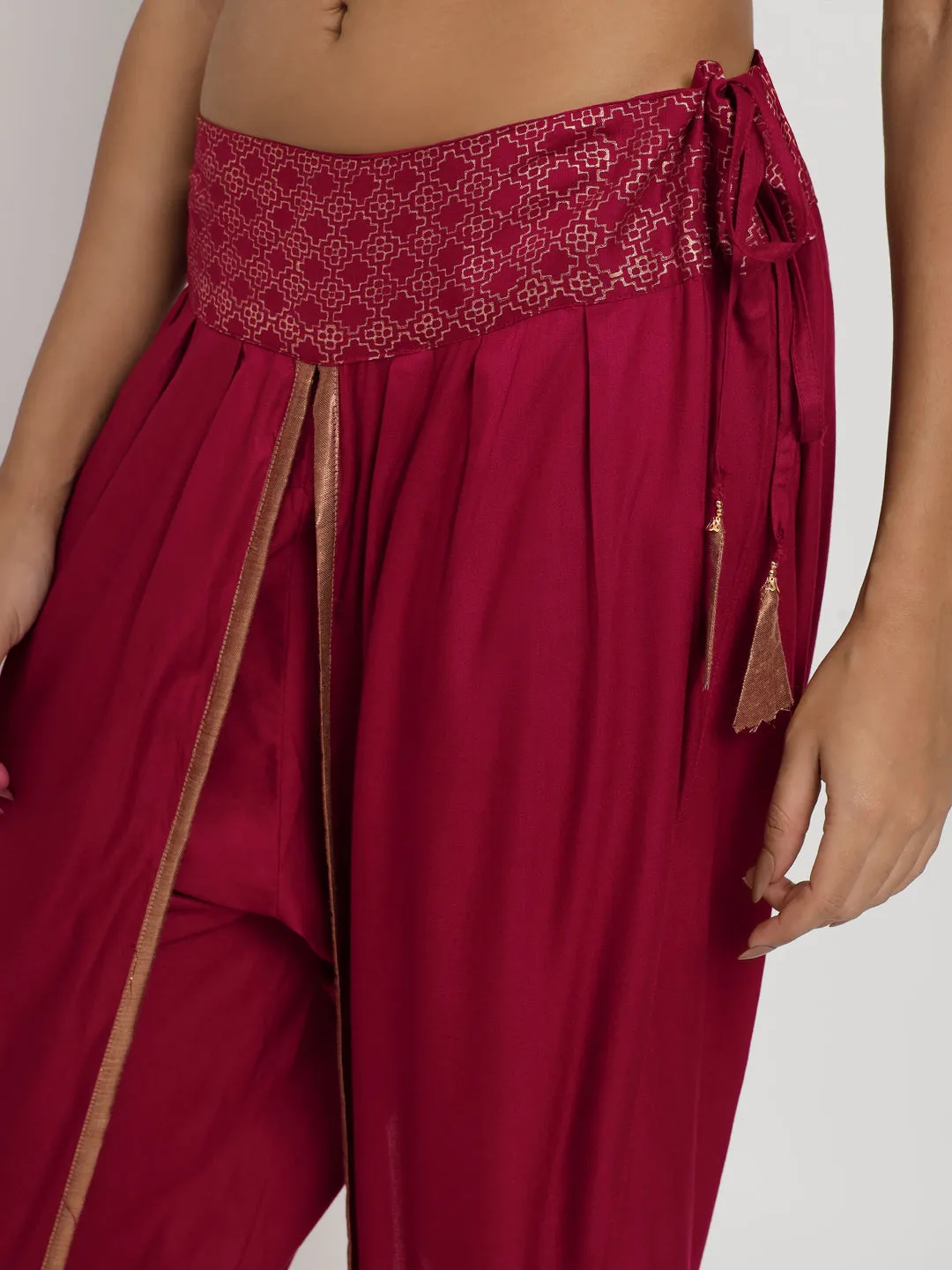 Viscose Hand Block Printed Belt Dhoti