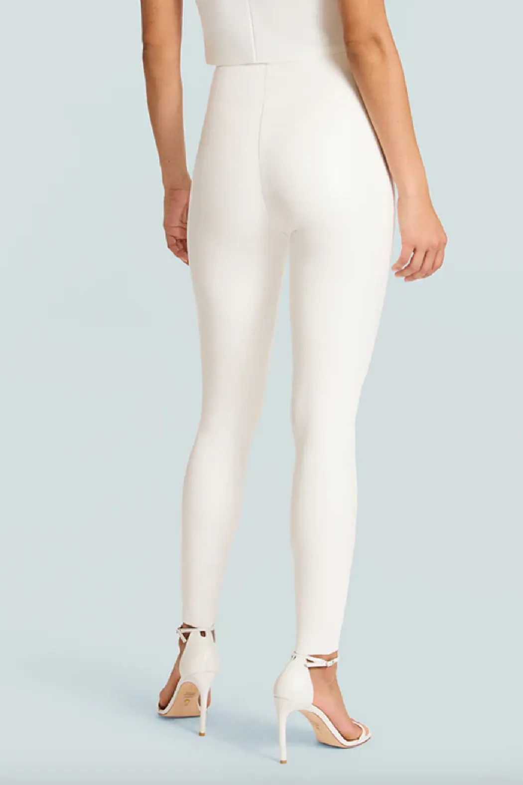 White Faux Leather Legging