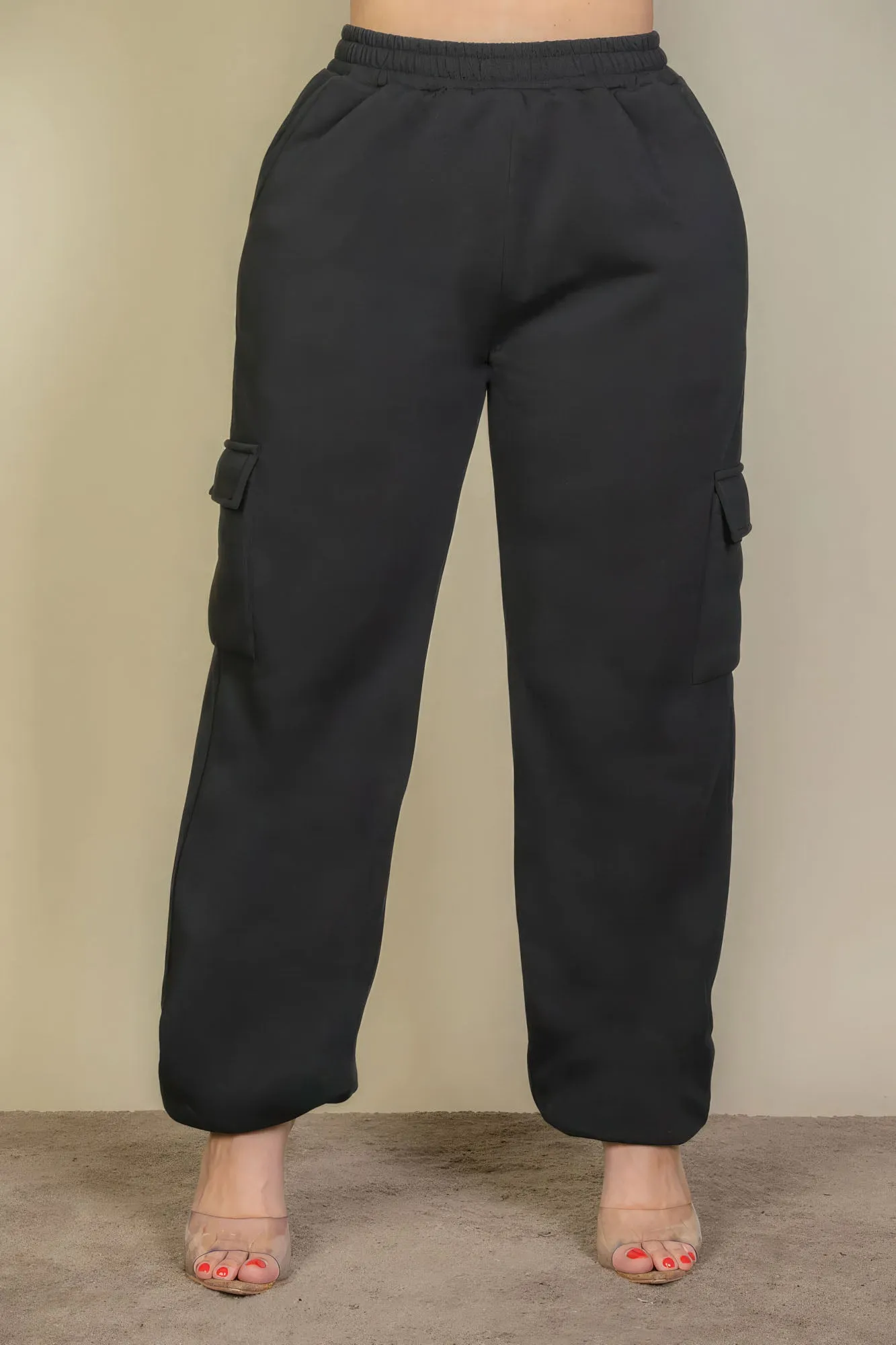 Women's Plus Size Sweatpants with Side Pocket & Drawstring Waist