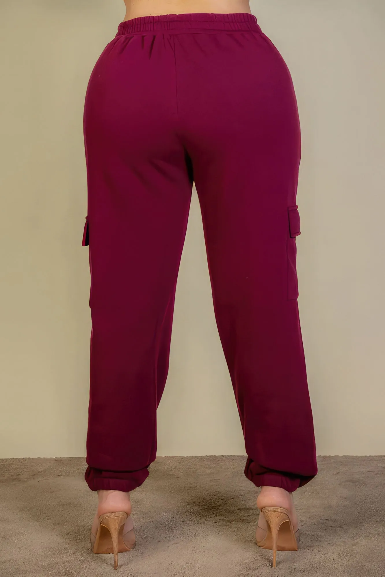 Women's Plus Size Sweatpants with Side Pocket & Drawstring Waist