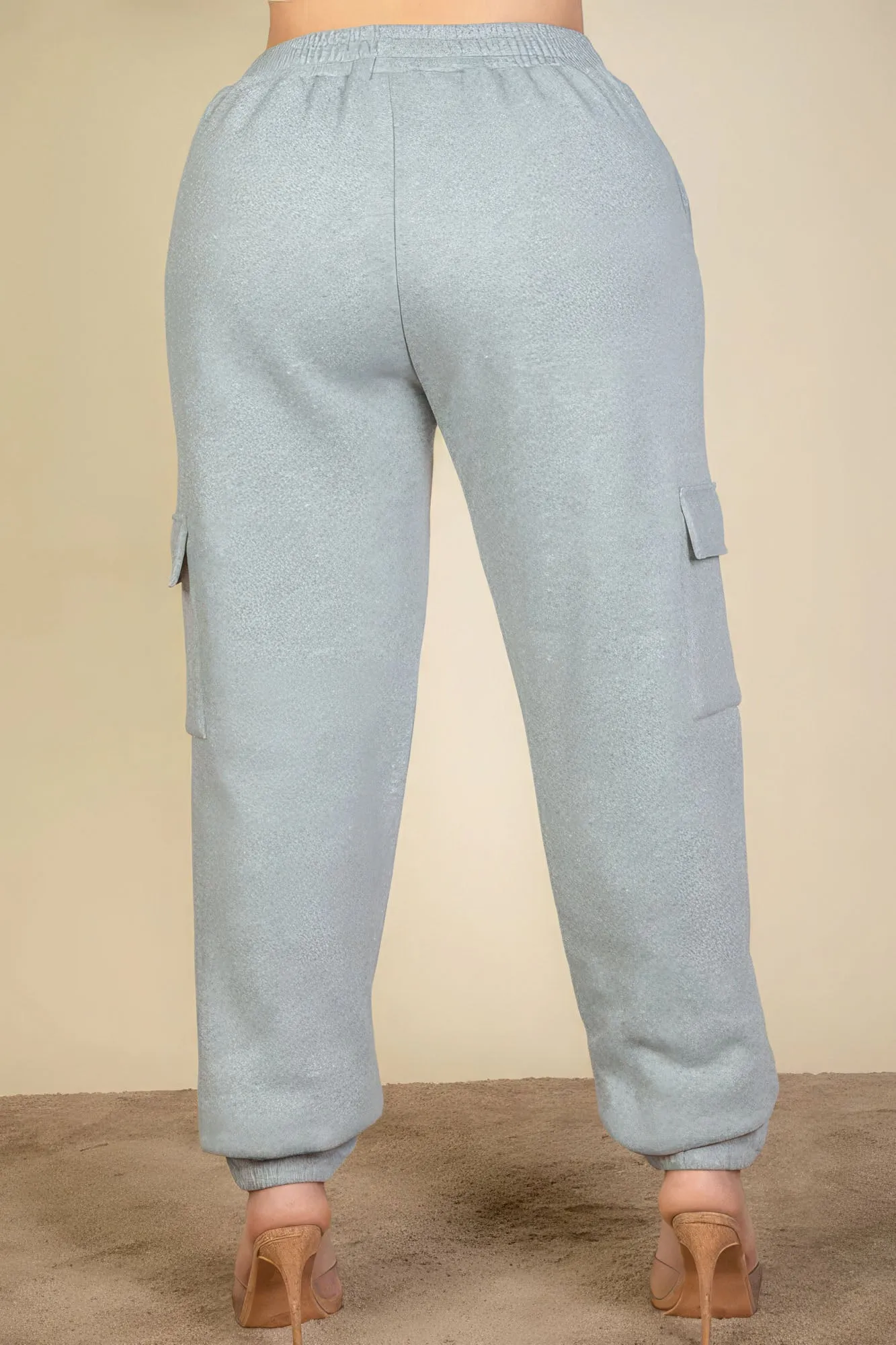 Women's Plus Size Sweatpants with Side Pocket & Drawstring Waist