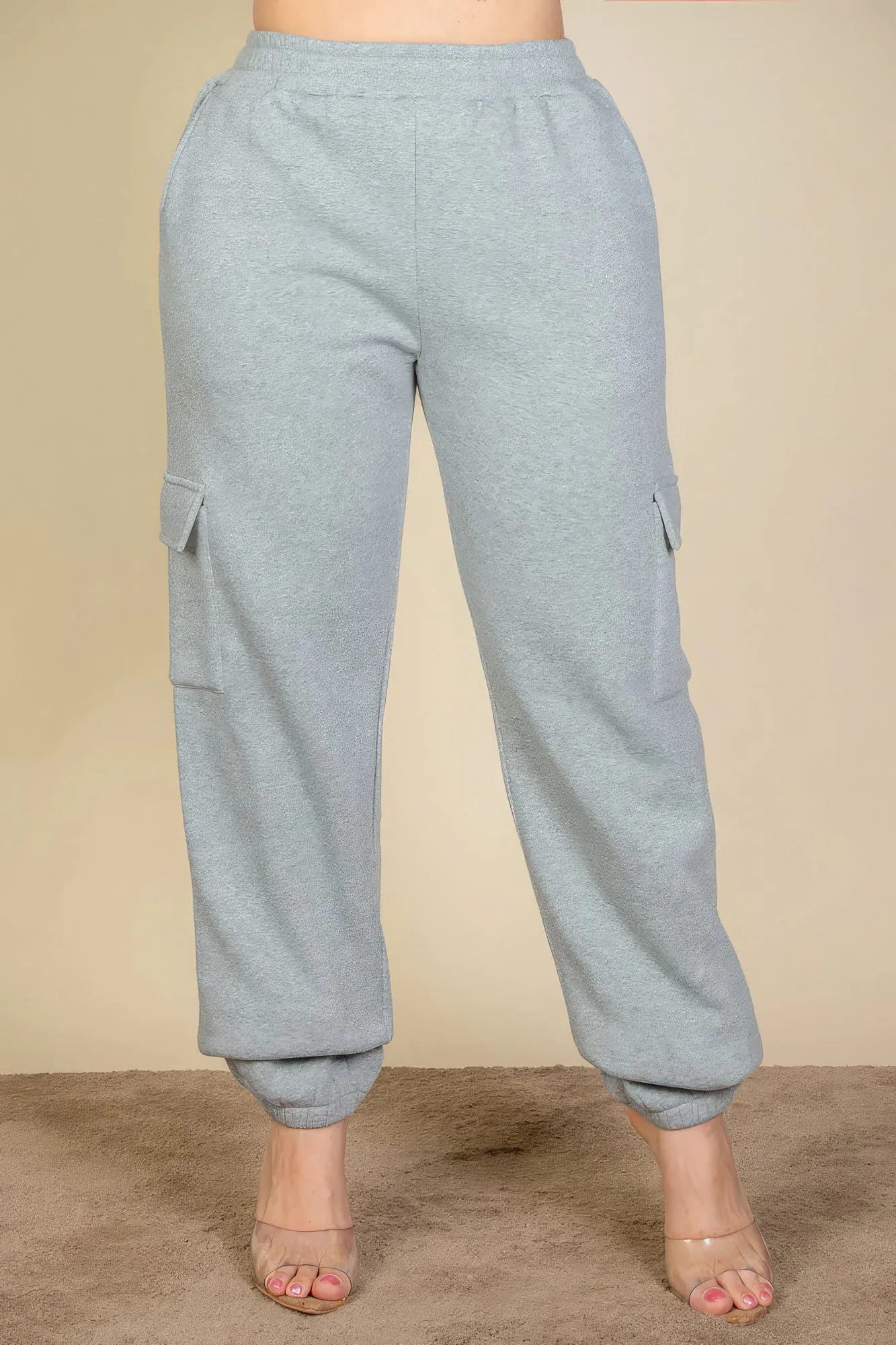 Women's Plus Size Sweatpants with Side Pocket & Drawstring Waist