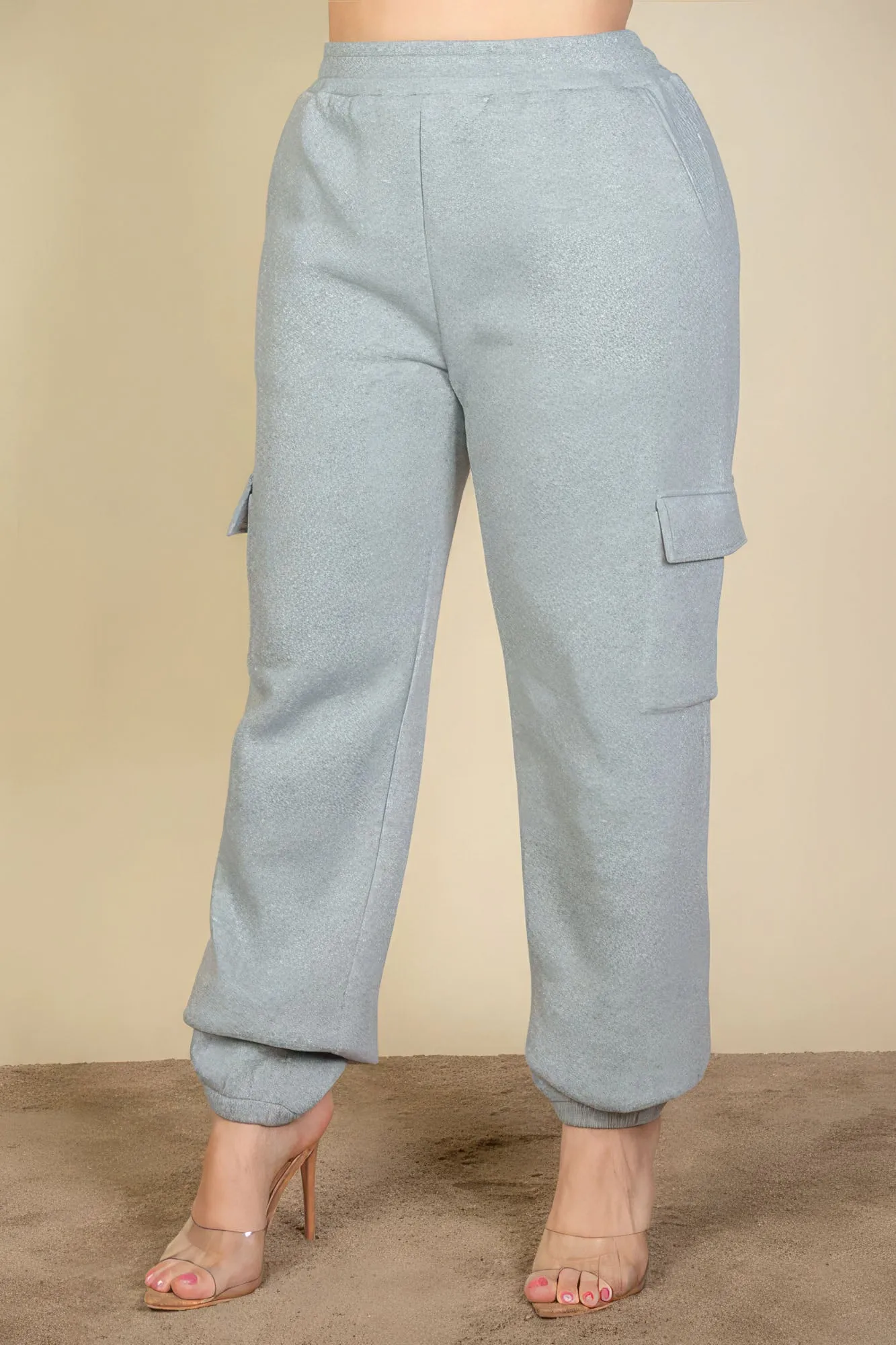 Women's Plus Size Sweatpants with Side Pocket & Drawstring Waist