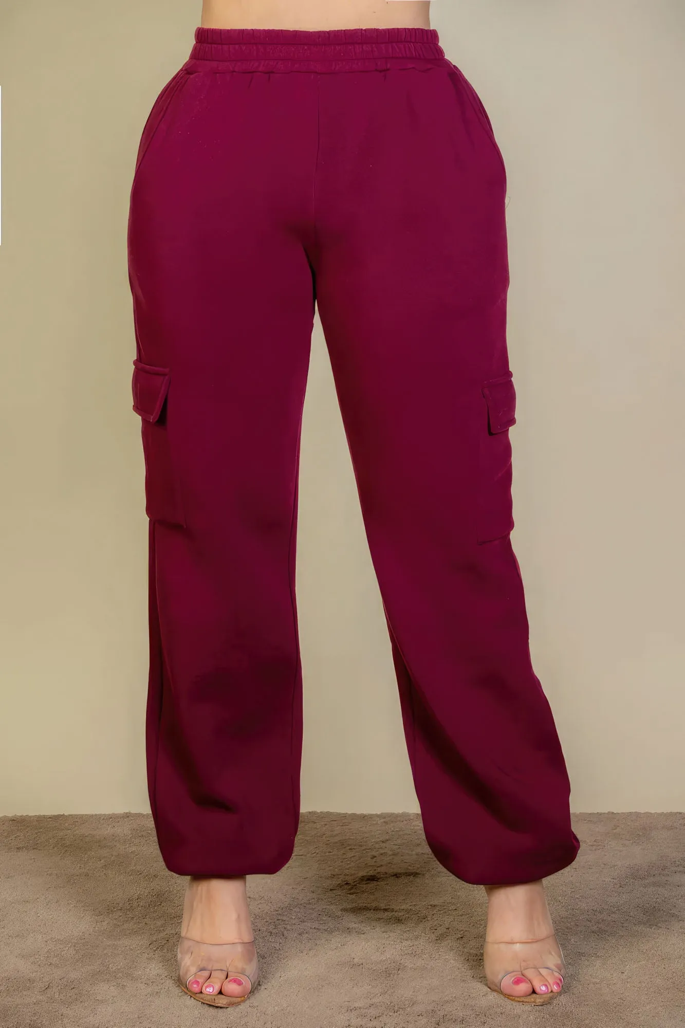 Women's Plus Size Sweatpants with Side Pocket & Drawstring Waist