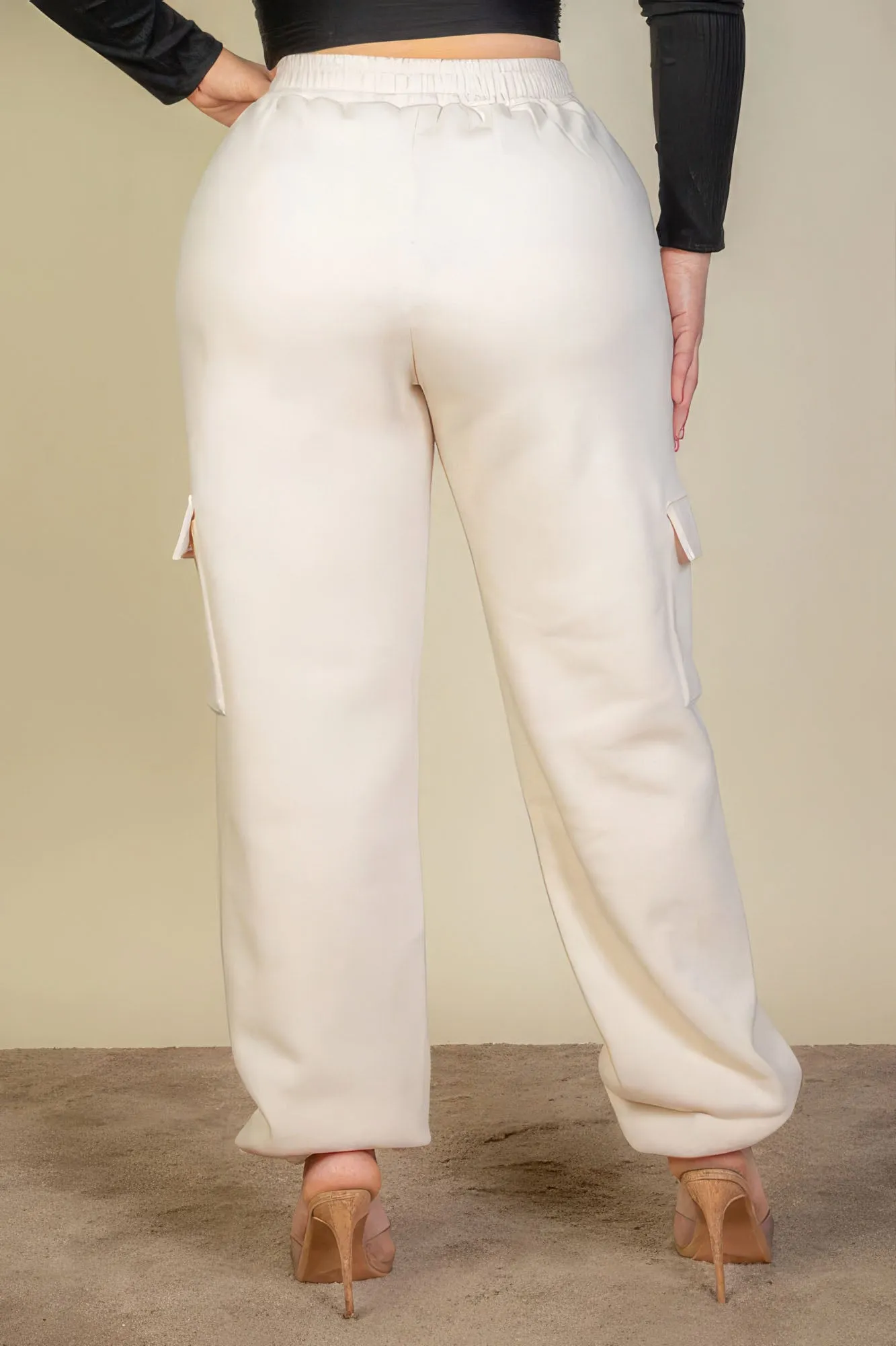 Women's Plus Size Sweatpants with Side Pocket & Drawstring Waist