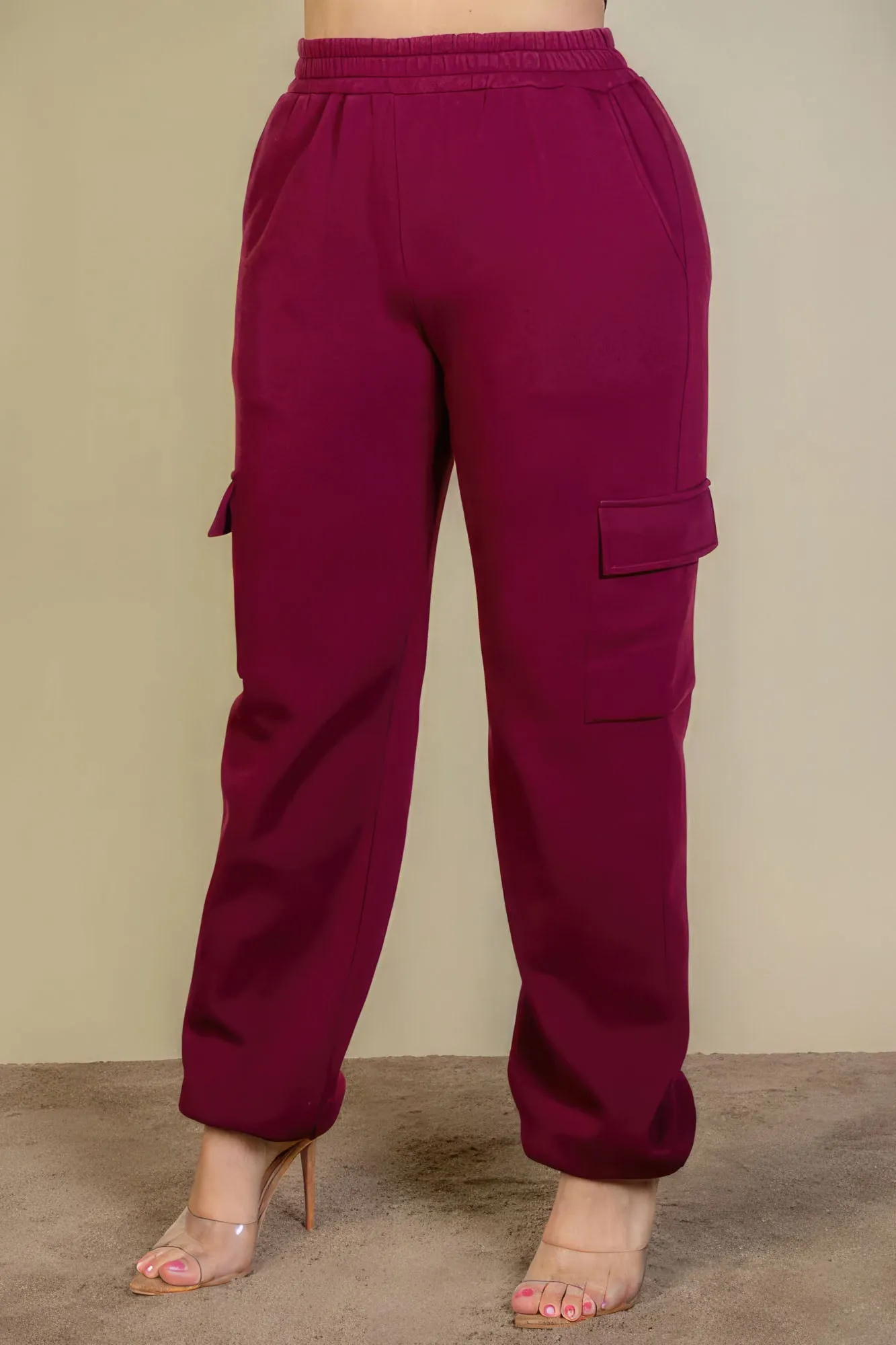 Women's Plus Size Sweatpants with Side Pocket & Drawstring Waist
