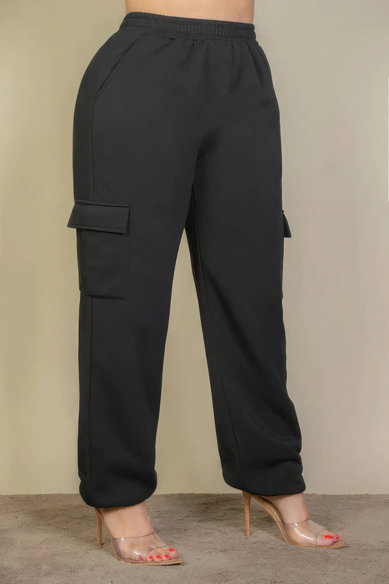 Women's Plus Size Sweatpants with Side Pocket & Drawstring Waist